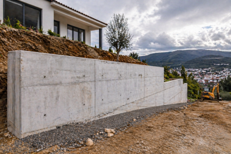 Muros de contención para viviendas en Ourense